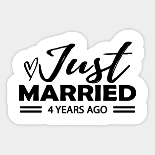 4th Wedding Anniversary - 4 years anniversary Sticker